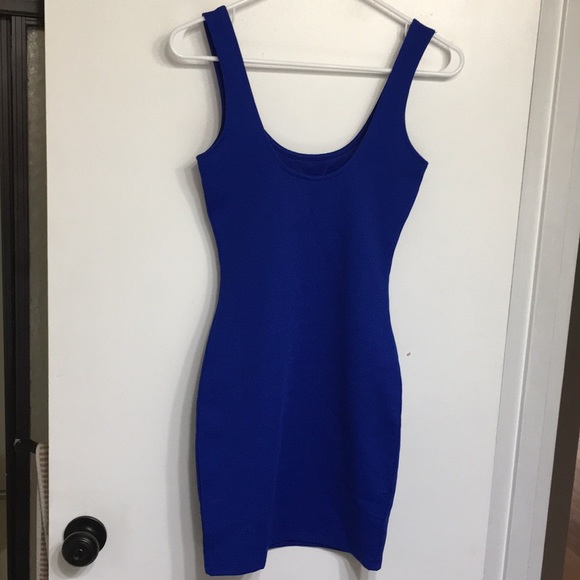 NWT blue HM bodycon scoop neck dress - Picture 3 of 3